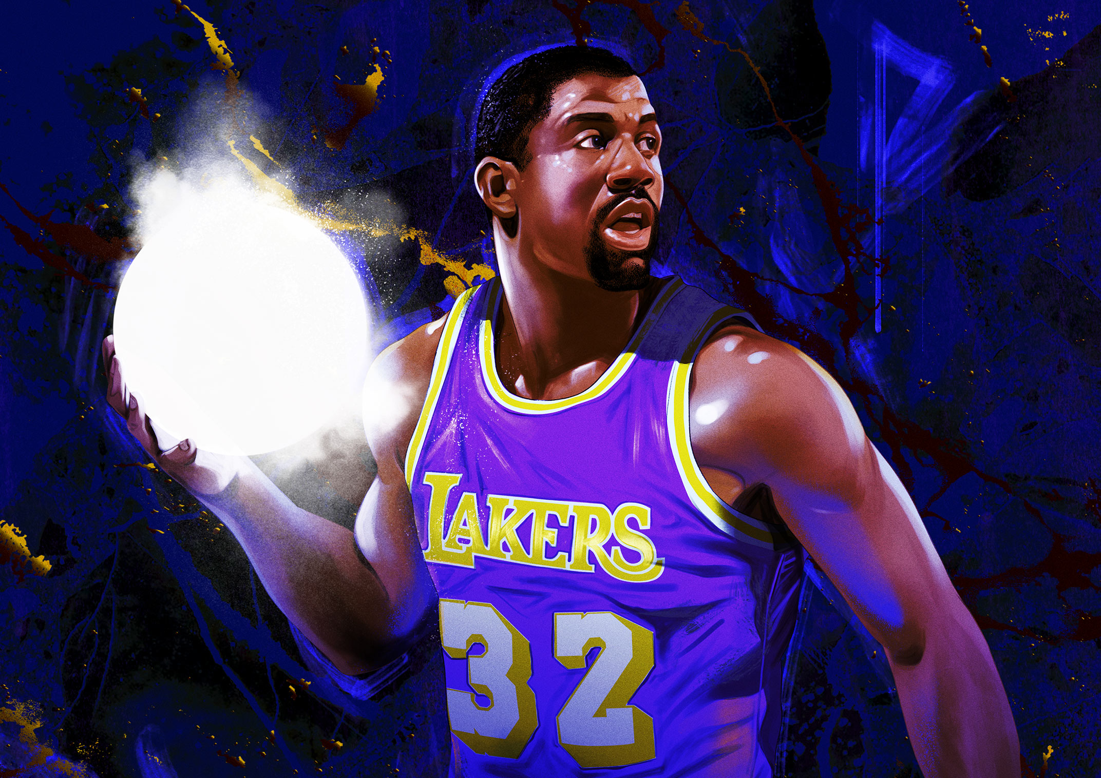 Baseline Review Hakeem Olajuwon Print Detail